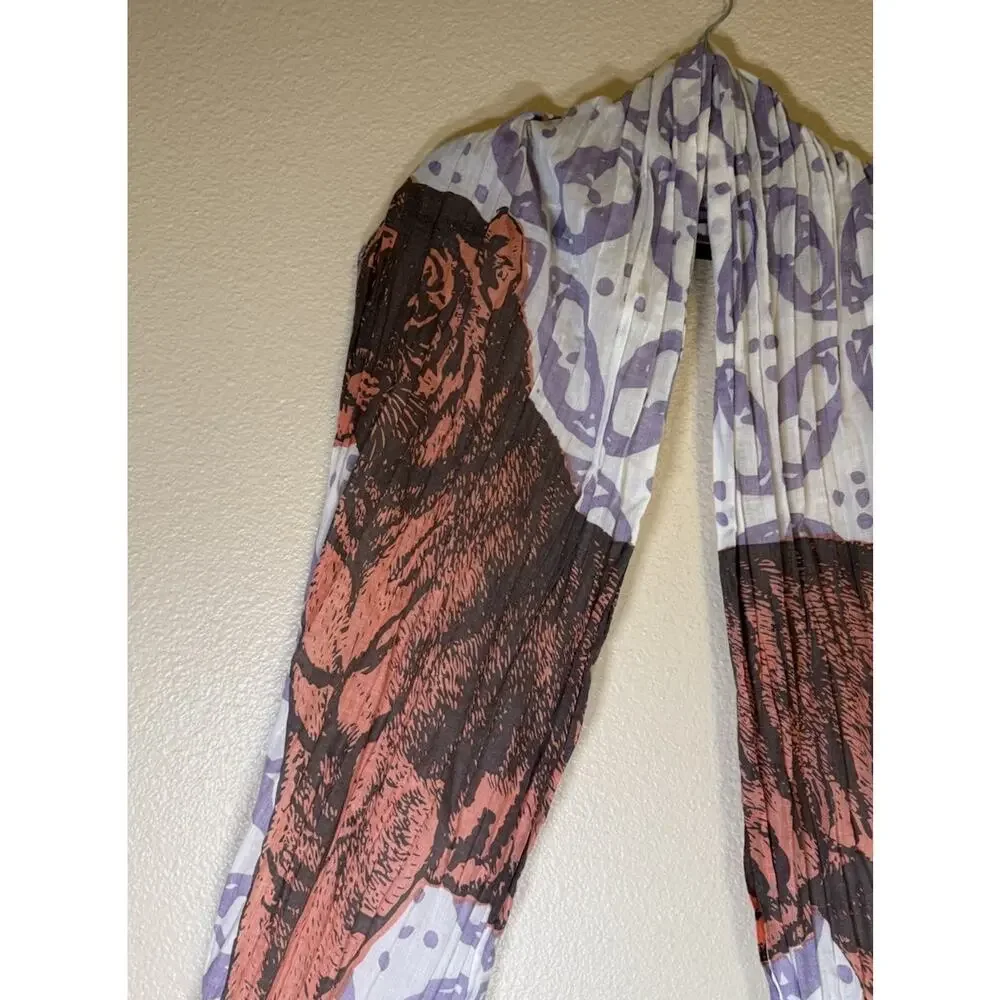 Thomas Paul Scarf TIGER Print 40x80 Wrap Shawl Rare!